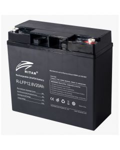 Kjøp RITAR Lithium Batteri 12V 20Ah (LiFePO4) BMS 20A hos altitec.no for kr 1 800,00