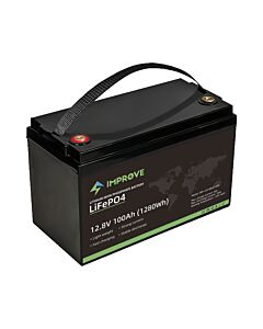 Improve Lithium Batteri 12V 100Ah (LiFePO4) BMS 100A Bluetooth