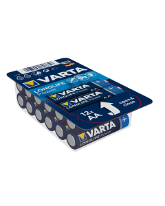 Kjøp Varta AA 1,5V Alkaline batteri (12 stk) Longlife hos altitec.no for kr 89,00