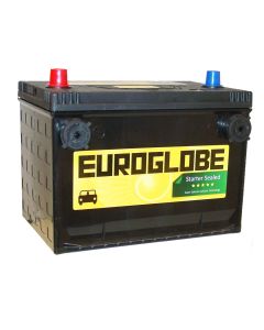 Euroglobe 57090 76Ah Startbatteri med dobbelt sett poler 750CcA 260x178x205mm