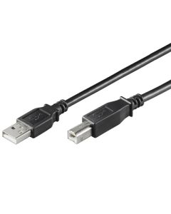 Kjøp USB 2.0 kompatibel kabel, A-plugg til B-plugg, 3 meter hos altitec.no for kr 86,00