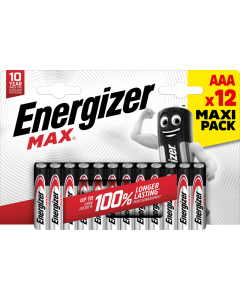 Kjøp Energizer MAX AAA Alkalisk AAA/E92 12 pk hos altitec.no for kr 149,00