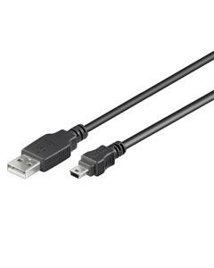 Kjøp Mini USB kabel, 1,5 meter USB 2.0 kompatibel 5-pin hos altitec.no for kr 112,00