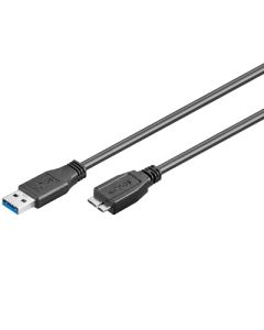 Kjøp USB 3.0 kabel fra A-plugg til Micro B-plugg 0,5 meter hos altitec.no for kr 79,00