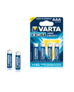 Kjøp Varta High Energy AAA 1,5V alkalisk batteri (4 stk) hos altitec.no for kr 42,00