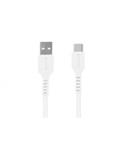 Kjøp Prio USB-C USB-A lade/datakabel 1,2m Hvit hos altitec.no for kr 99,00