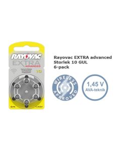 Kjøp Rayovac EXTRA Advanced 10 1,45V Høreapparatbatteri PR70 P10 ZL4 hos altitec.no for kr 29,00
