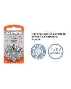 Kjøp Rayovac EXTRA Advanced 13 1,45V Høreapparatbatteri PR 48, AR48, ZA13 hos altitec.no for kr 25,00