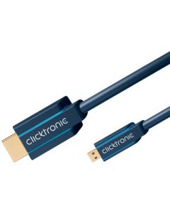 Kjøp Clicktronic 3m HDMI til micro HDMI kabel hos altitec.no for kr 504,00