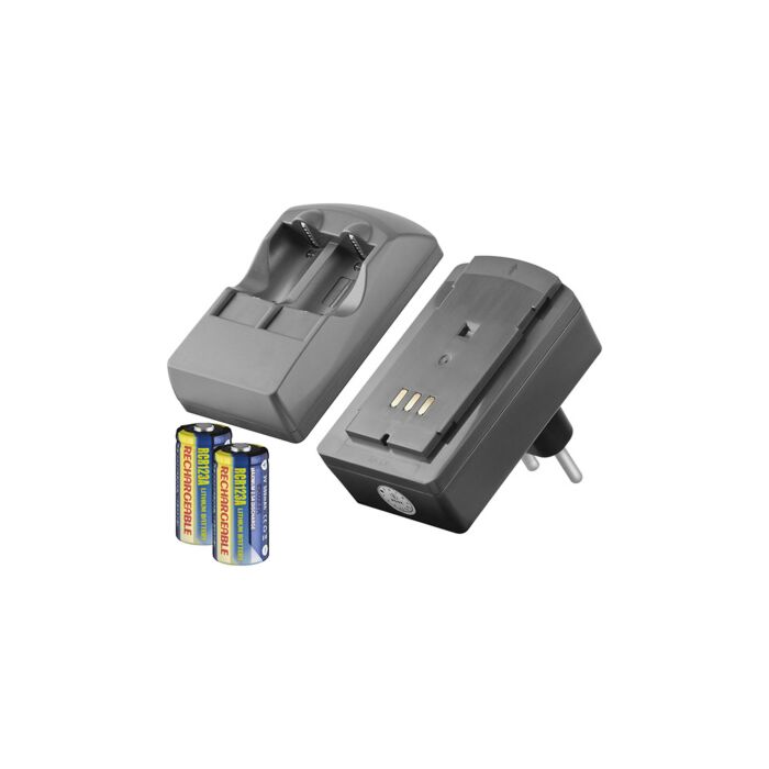 Lader til våre ladbare CR123, FR123 RCR123A og CR2 batterier 