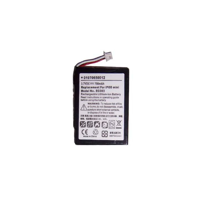 Apple iPod Mini 4GB/6GB 750 mAh Kompatibelt Batteri