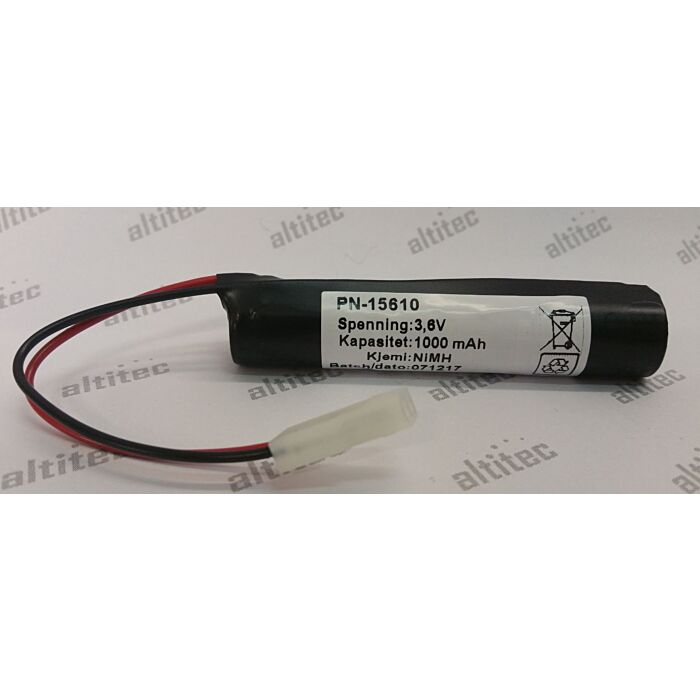 Nødlysbatteri 3,6V 650 mAh NiMH