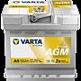 VARTA Silver Dynamic AGM Batteri 12V 50AH 540CCA (207x175x190/190mm) Polstilling 5 - Plusspol til høyre A9