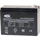 12V 10Ah AGM batteri Høy strøm 151x65x110mm, 6,3mm Faston, passer typisk UPS LP12-10H