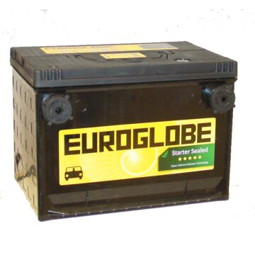 Euroglobe 57080 71-76Ah Semitett (SMF) startbatteri 750CcA 260x178x185mm 12V
