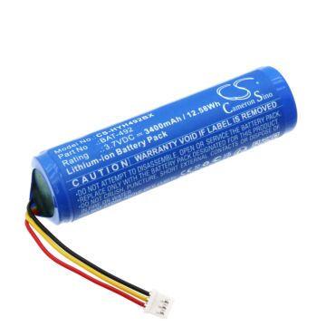 Replacement Battery for Honeywell HH492, BAT-492, 3008-4418-001, Li-ion 3400mAh