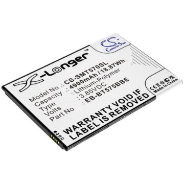 Replacement Battery for Samsung Galaxy Tab Active 3, SM-T570, SM-T575, SM-T577, EB-BT575BBE, GH43-05039A, Li-Polymer 4000mAh