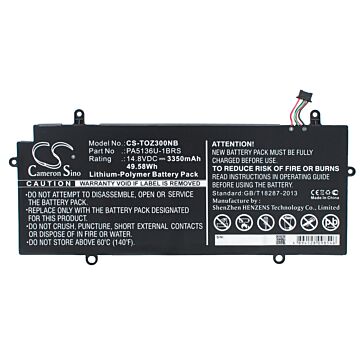 3350mAh for Toshiba Portege Z30,Portege Z30-A-12U,Portege Z30-A-M5S,Portege Z30-A1301,Portege Z30-A1310,Portege Z30-00N004,Portege Z30-A-10W,Portege Z30-A-17D,Portege Z30 Ultrabook,PT243A-02E02X