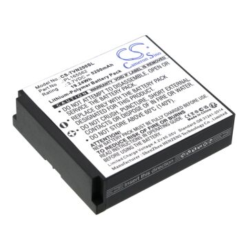 Replaces battery for TwoNav Aventura 2, 5200mAh