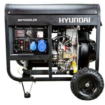 HYUNDAI DHY8500LEK Strømaggregat 6500W - Elektrisk start - Diesel