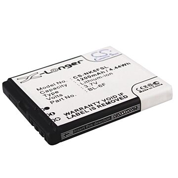 Batteri til Nokia N78 N79 N95 8GB BL-6F 1200 mAh 