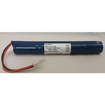 4,8v 1,6Ah nødlysbatteripakke m/ ledning og Molex Minifit 2-pol