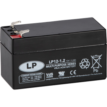 12V 1,4Ah (1,2Ah) AGM batteri T1 VDS  97x43x58