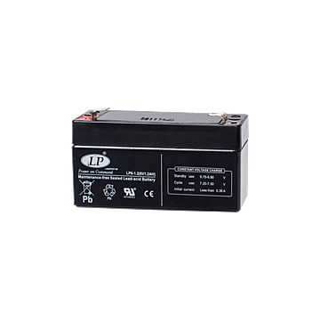 6V 1,2Ah AGM batteri 97x24x58 Faston 4,8mm PS-612