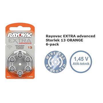 Rayovac EXTRA Advanced 13 1,45V Hörapparatsbatteri PR 48, AR48, ZA13