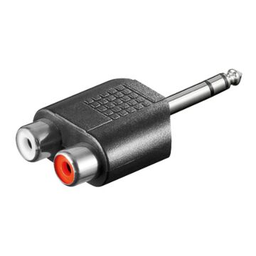 Audio adapter 6,35mm stereo plugg - 2x RCA Jack