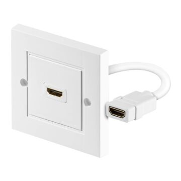 HDMI veggkontakt med 1x HDMI tilkobling (Støtter 3D, 4K og HDCP)