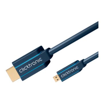 Clicktronic 3m HDMI til micro HDMI kabel