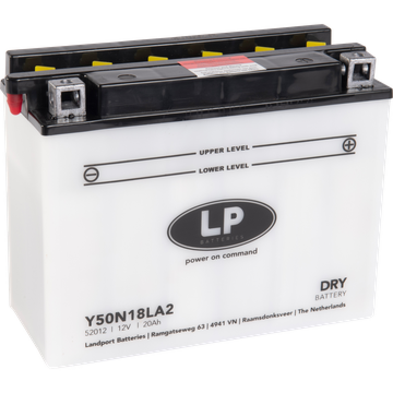 12V Standard 20 Ah Y50-N18L-A Syrefylt Blybatteri