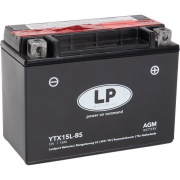 YTX15L-BS batteri til MC og ATV 13Ah (175x87x130mm)