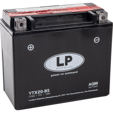 12V Standard 18 Ah YTX20-BS SMF Blybatteri