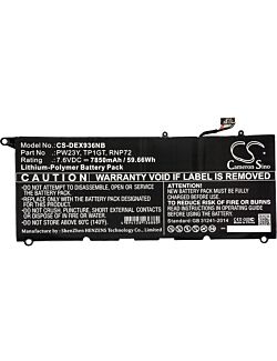 Batteri for Dell XPS 13 9360 0RNP72 PW23Y RNP72 TP1GT