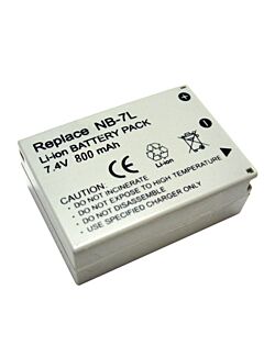 NB-7L Batteri til Canon PowerShot G10 G11 G12 7.4 Volt 1050mAh  