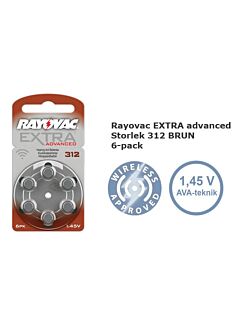 Rayovac EXTRA Advanced 312 1,45V Hörapparatsbatteri  PR 41