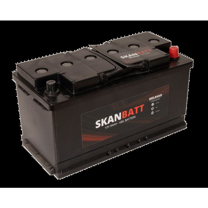 SKANBATT GEL Batteri 12V 84AH (353x175x190mm) Polstilling 5 - Plusspol til hÃƒÂ¸yre