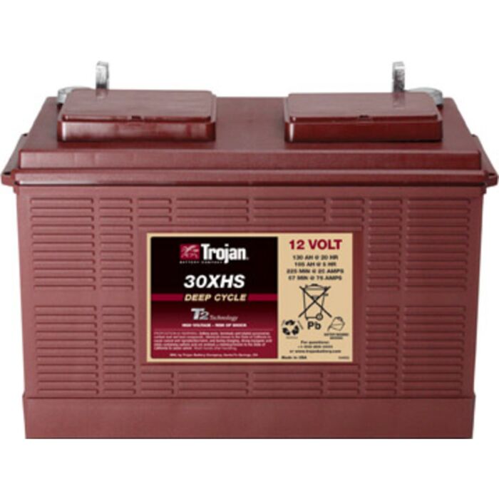 TROJAN Deep Cycle Traksjonsbatteri 12V 130AH (354x171x256mm) Polstilling 4 - Plusspol til venstre