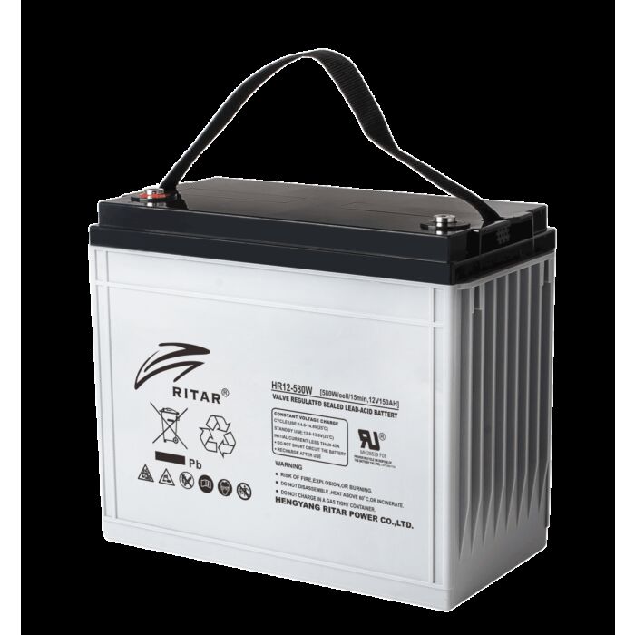 RITAR High Rate AGM Batteri 12V 155AH (340x173x280(285)mm) M8