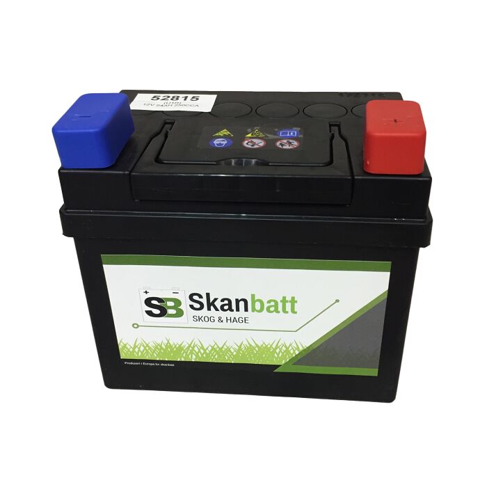 SKANBATT Plenklipper Batteri 12V 28AH 240CCA (186x130x171mm) Polstilling 5 - Plusspol til hÃƒÂ¸yre