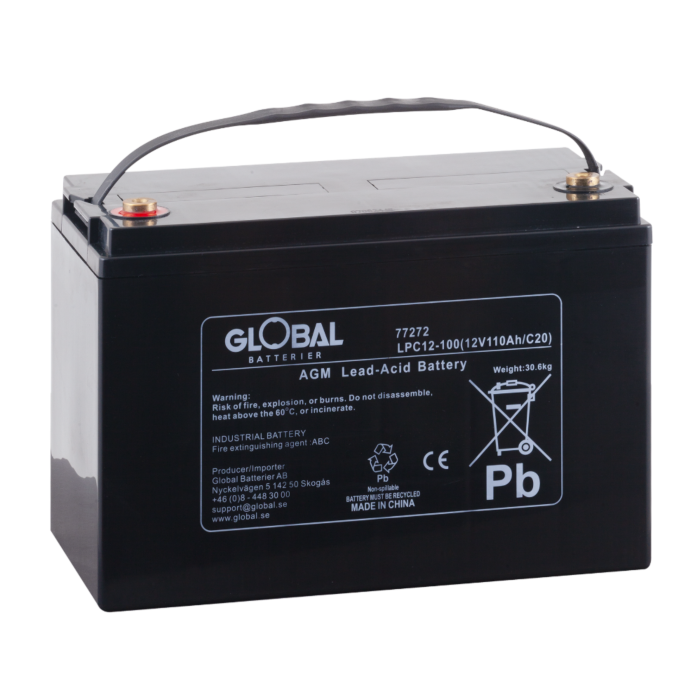 12V EGC115-12 / LPC12-100 DEEP CYCLE AGM 115Ah 330 x 173 x 220 mm