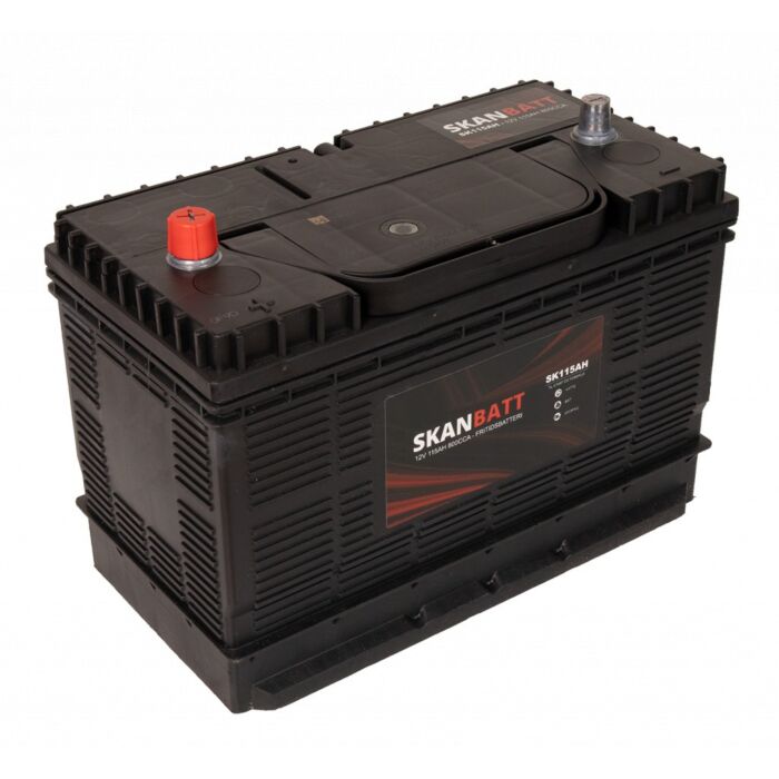 Fritidsbatteri 12V 115AH 800CCA (330x172x222/242mm) +midtstilt