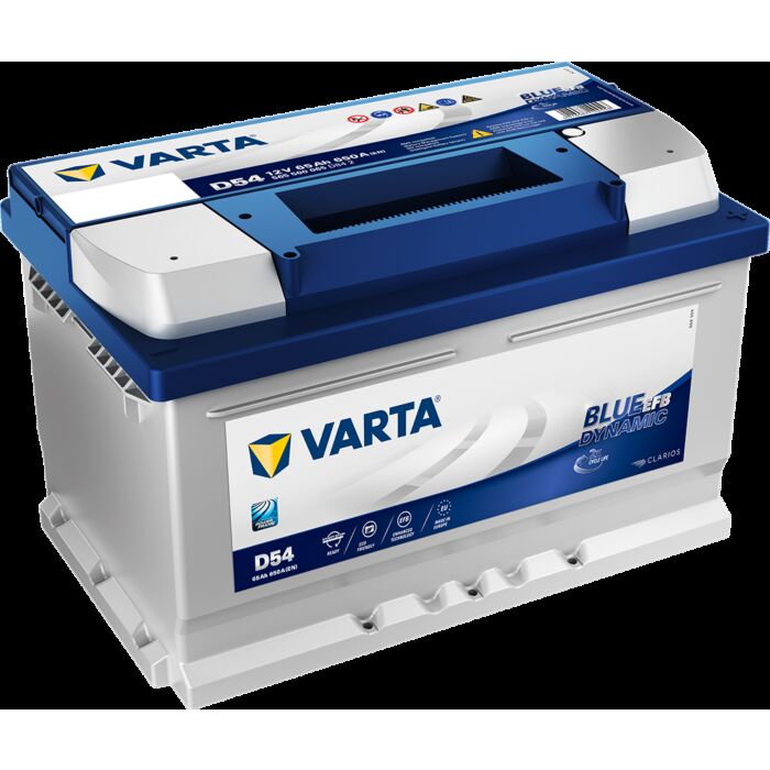 VARTA Blue Dynamic EFB Batteri 12V 65AH 650CCA (278x175x175/175mm) Polstilling 5 - Plusspol til hÃƒÂ¸yre D54