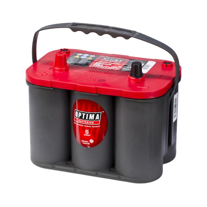 OPTIMA AGM Red Top 12V 50AH 815CCA (254x174x195mm) Polstilling 4 - Plusspol til venstre TOPP POL 'Bestselger'