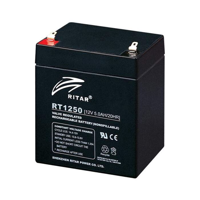 RITAR AGM Batteri 12V 5AH (90x70x101mm) F1