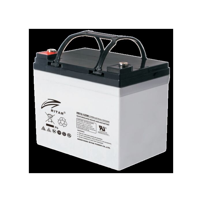 RITAR High Rate AGM Batteri 12V 33AH (195x130x168mm) M6