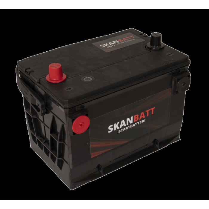 SKANBATT Startbatteri 12V 80AH 800CCA (260x179x180/207mm) Polstilling 4 - Plusspol til venstre