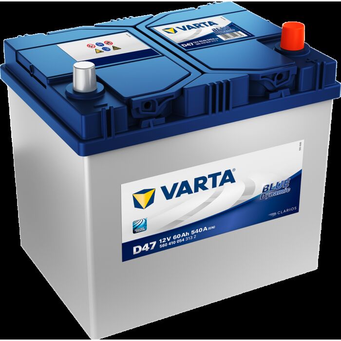VARTA Blue Dynamic Batteri 12V 60AH 540CCA (232x173x200/225mm) Polstilling 5 - Plusspol til hÃƒÂ¸yre D47